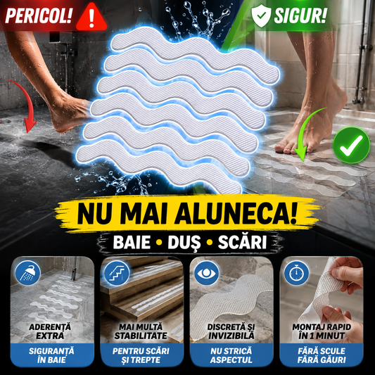 SigurPas™ - Benzi Anti-Alunecare Pentru Baie, Duș Și Scări